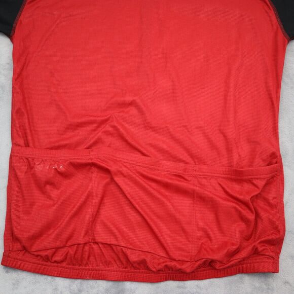 Canari Shirt Mens L Red Short Sleeve Full Zip Back Pockets Cycling Outwear - Picture 11 of 14